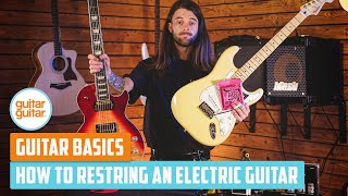 How To Restring an Electric Guitar 🎸  A Complete Guide [upl. by Nwahsak]