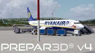 Prepar3D V42  Landing into Paphos Airport  LCPH  PMDG 737800NGX WL  P3D [upl. by Fesoj449]