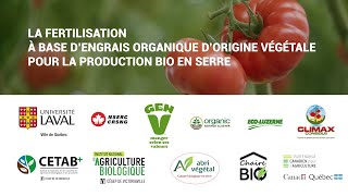 Essai sur la fertilisation biologique en serre [upl. by Kinsman]