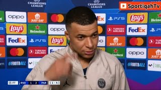 Kylian Mbappe postmatch interview Real Sociedad 12 PSG UEFA Champions League [upl. by Aurelie]