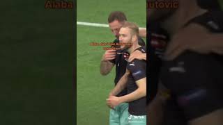 Alaba Responded To Arnautovic Celebration Austria 3  1 North Macedonia Euro 2020 moments Shorts [upl. by Claudianus]