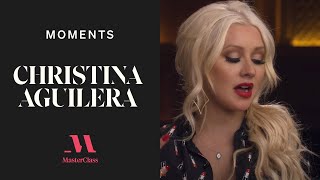 Christina Aguilera Trick Yourself into Hitting the High Note  MasterClass Moments  MasterClass [upl. by Phylys59]