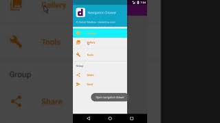 Android Navigation Drawer [upl. by Enatan]
