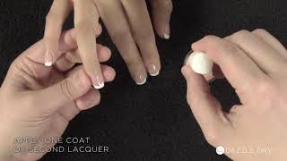 How To French Manicure Technique with Dazzle Dry [upl. by Towers725]