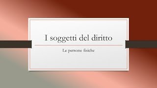 31 Soggetti del diritto [upl. by Nairb725]