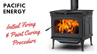 Pacific Energy Alderlea Wood Stove Initial Firing  Paint Cure [upl. by Eerdna]