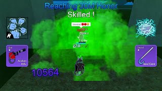 Getting 30M Honor Using Skilled Acidum Rifle Build Blox Fruits Hunting [upl. by Sletten]