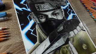 drawing Kakashi Hatake from Naruto Shippuden  рисуем Какаши Хатаке из Наруто Шиппуден [upl. by Xena]