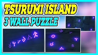 All Glowing Wall Puzzle on Tsurumi Island  Genshin Impact [upl. by Eltsirc]