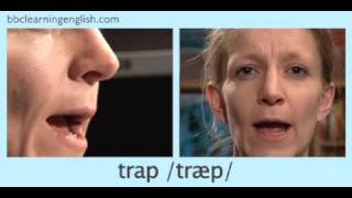 English Pronunciation 👄 Short Vowel  æ  ‘trap’ ‘stamp’ amp ‘back’ [upl. by Yhtomot]