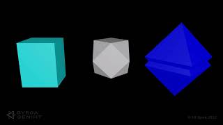 Construction of a rhombic dodecahedron from a cuboctahedron [upl. by Farrica]