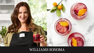 A Smitten Kitchen Thanksgiving  How to Make a Pomegranate and Orange Peel Fizz  Williams Sonoma [upl. by Rowena]