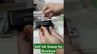 Self ink Stamp for Brochure brochure stamps diy preinkstamp viralstamps [upl. by Adena]