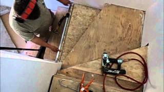 Laminate on Stairs How to Start Winder Stairs [upl. by Opalina]