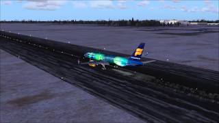 FSX Landing at Keflavik airport with Boeing 757 Icelandair [upl. by Yasu992]