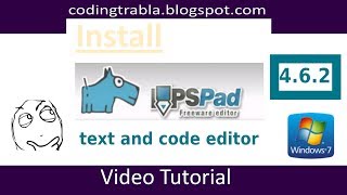 Install PSPad 462 on Windows 7  freeware text and code editor byAO [upl. by Duwad]