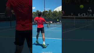 Now this is how you hit a forehand 😱  Clean forehands from Federer lookalike Thiago Seyboth Wild 🥶 [upl. by Eleumas]