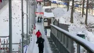 Bobsled  Crash Brazilian Bobsleigh Women during WC Winterberg 2011 [upl. by Monagan]