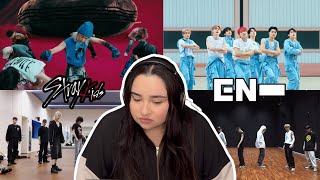 FIRST TIME REACTING TO KPOP GROUPS PT2 STRAY KIDS ENHYPEN [upl. by Eeslek]