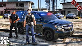 UNMARKED TAHOE GANG UNIT PATROL 146 GTA 5 REAL LIFE PC POLICE MOD [upl. by Llenahs295]