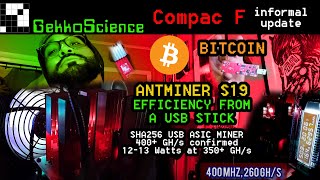 GekkoScience Compac F USB ASIC Miner informal 2 week update JTC39 [upl. by Pancho211]