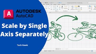 AutoCAD Tutorial Scaling Objects Along a Single Axis  Scale in One Direction AutoCAD LT [upl. by Gloria]