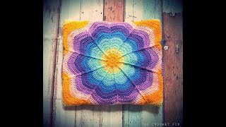 Spoke Flower Blanket  Rounds 1 to 2  The Crochet Fix [upl. by Angle]