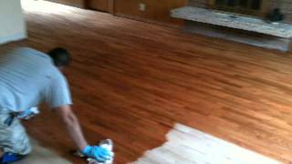 remaflooringgunstock stain color [upl. by Refenej544]