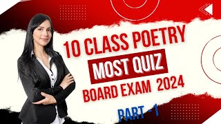 10th Class Poetry 2024 Most Important Questions  RBSE CBSE all other Board Exam  First Flight Book [upl. by Venator]