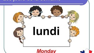 French Lesson 5  DAYS OF THE WEEK in French Jours de la semaine français Dias de la semana francés [upl. by Eidna427]