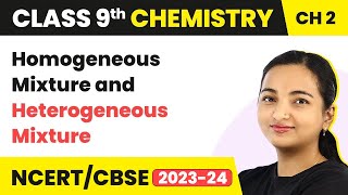 Homogeneous Mixture and Heterogeneous Mixture  Is Matter Around Us Pure  Class 9 Chemistry [upl. by Botti]