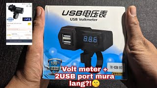 How to install Voltmeter  USB charger to your motorcycle Bought from Shopee [upl. by Annalise360]