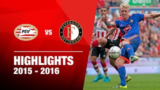 Highlights  PSV  Feyenoord  Eredivisie 20152016 [upl. by Ynetruoc]