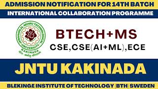 JNTU Kakinada amp BTH Sweden offers Integrated 6 Years Program 312 Info wwwswedenindiacom [upl. by Yramanna]