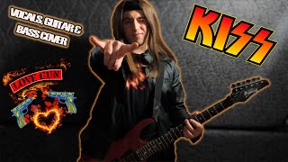 KISS  LOVE GUN Vocal Guitar amp Bass cover by Dovah [upl. by Siouxie755]