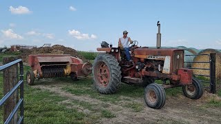 Square Baling Hay on a Hog Farm Start to Finish [upl. by Nodababus]