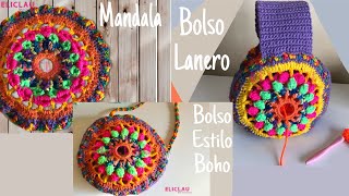 Bolso PORTA OVILLOS MANDALA a Crochet  EliClau [upl. by Cindee535]