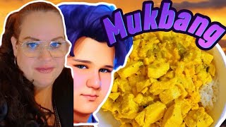 Mukbang  Curry kyckling med ris [upl. by Adliw]