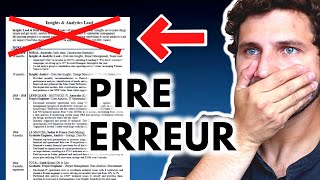 ❌ CV  la PIRE ERREUR à Éviter  Tuto CV 2 📝 [upl. by D'Arcy232]