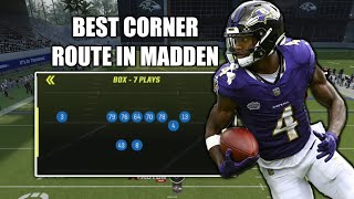 BEST CORNER ROUTE IN MADDEN 24 PLUS GUN BOX OFFENSIVE SCHEME [upl. by Lamoureux386]