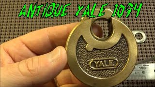 90 Antique Yale Pancake Padlock Model 1094 [upl. by Gapin]