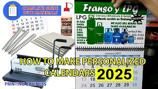 Calendar Printing Business 2025  Free Printable Layout  DIY Calendar 2025 [upl. by Ydnec]