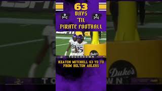 63 DAYS TIL PIRATE FOOTBALL ecupirates eastcarolina purplehaze collegefootball keatonmitchell [upl. by Malita69]