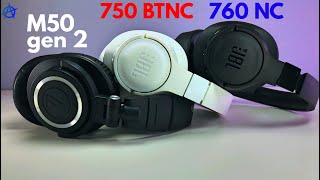 JBL 760 NC VS ATHM50xBT2 VS JBL750BTNC  Best audio headphone 2021 Audio Test [upl. by Hsepid]