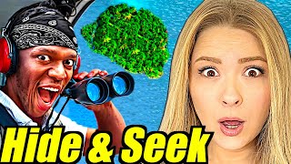 Americans React To SIDEMEN HIDE amp SEEK ON AN ISLAND vs 40 YOUTUBERS [upl. by Peednas]