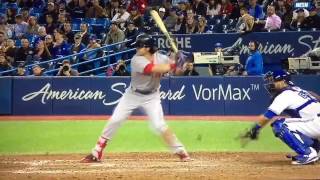 Andrew Benintendi Slow Motion Swing  RBI Double 418 [upl. by Anielram]