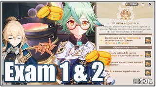 Prueba alquímica 1 y 2 SACAROSA ◈「 EVENTO Técnicas alquímicas 」• Examen DÍA 2 GENSHIN IMPACT PARTE 2 [upl. by Lavro521]