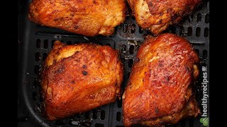 Air Fryer Chicken Thighs Recipe  Crispy and Perfectly Seasoned Chicken [upl. by Roon]