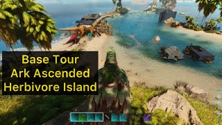 Base Tour Ark Ascended Herbivore Island [upl. by Karlow]