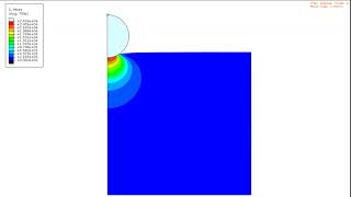 2D Axisymmetric finite element simulation of Nanoindentation of Silicon using ABAQUS [upl. by Furr]